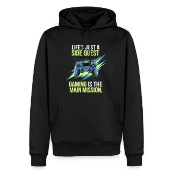 Gamer Saying Gamer Gift - Men’s Premium Organic Hoodie - black - Front - Nico (187cm)