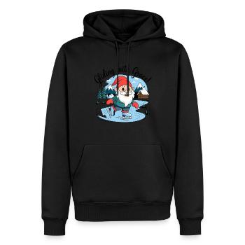 Gliding With Grace ISkating Dwarf Art - Männer Premium Bio Hoodie - Schwarz - Vorne - Nico (187cm)