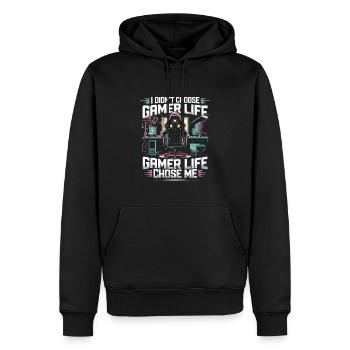 Gamer Life Gaming Leidenschaft Erleben - Männer Premium Bio Hoodie - Schwarz - Vorne - Nico (187cm)