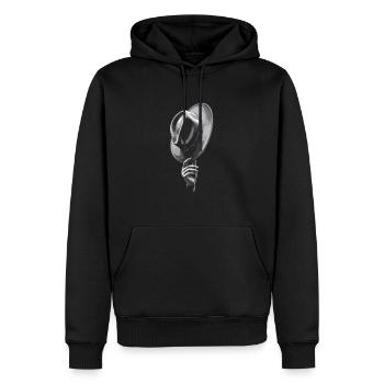 Hut Hochheben Gentleman Stilvolle Geste - Männer Premium Bio Hoodie - Schwarz - Vorne - Nico (187cm)