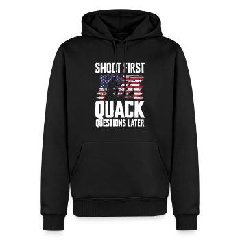 Entenjäger Schießen Schwerere Ladungen Flagge - Männer Premium Bio Hoodie - Schwarz - Vorne - Nico (187cm)