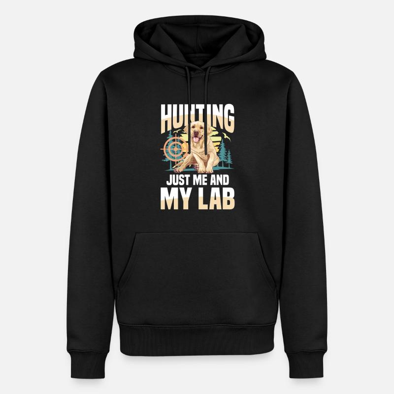 Jagd Mit Labrador - Männer Premium Bio Hoodie - Schwarz