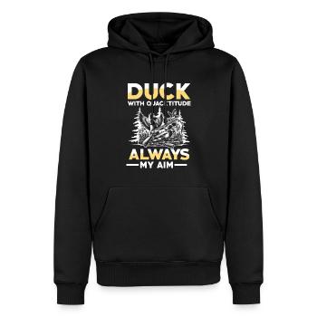 Entenjäger Schießen Schwerere Ladungen Flagge - Männer Premium Bio Hoodie - Schwarz - Vorne - Nico (187cm)