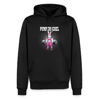 Pumpernickel Bunny Fitness Gym Musculation - Sweat à capuche Premium bio Homme - noir - Devant - Nico (187cm)