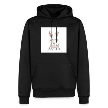 Der Osterzauber des Hasen - Männer Premium Bio Hoodie - Schwarz - Vorne - Nico (187cm)