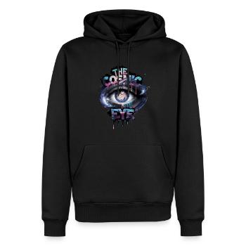 The Cosmic Eye Streetart Vision Kosmische - Männer Premium Bio Hoodie - Schwarz - Vorne - Nico (187cm)