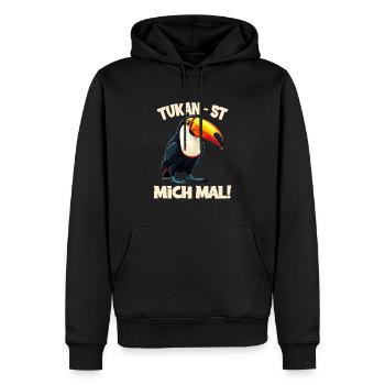 Tukan - St Mich Mal! Lustiger Slogan mit - Männer Premium Bio Hoodie - Schwarz - Vorne - Nico (187cm)