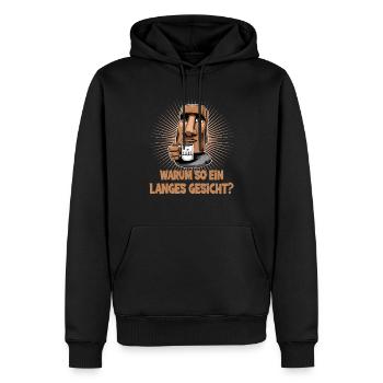 Warum So Ein Langes Gesicht? Kaffee Humor Für - Männer Premium Bio Hoodie - Schwarz - Vorne - Nico (187cm)