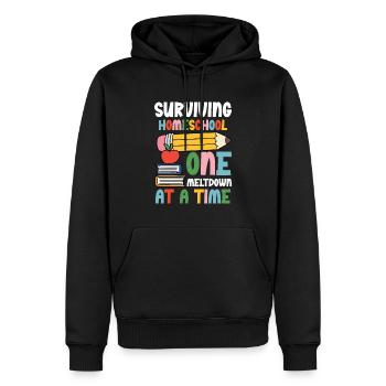Überleben Homeschool Ein Zusammenbruch Nach Dem - Männer Premium Bio Hoodie - Schwarz - Vorne - Nico (187cm)
