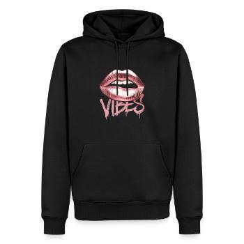 Lips Vibes Un art élégant pour les personnes soucieuses des tendances - Sweat à capuche Premium bio Homme - noir - Devant - Nico (187cm)