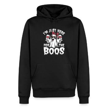 Lustiges Halloween-Geist-Design Weinliebhaber - Männer Premium Bio Hoodie - Schwarz - Vorne - Nico (187cm)