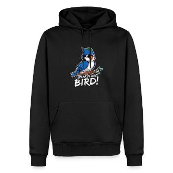 I Speak Fluent Bird für einen Ornithologe - Männer Premium Bio Hoodie - Schwarz - Vorne - Nico (187cm)