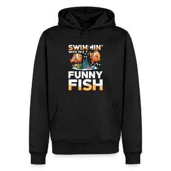 Swimmin' With The Funny Fish Clown Fish - Männer Premium Bio Hoodie - Schwarz - Vorne - Nico (187cm)