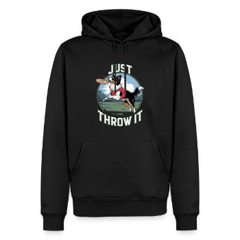 Il suffit de le lancer frisbee chien amusant dans la conception du parc - Sweat à capuche Premium bio Homme - noir - Devant - Nico (187cm)