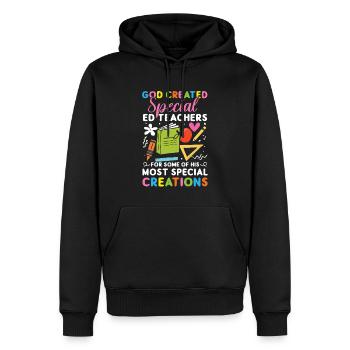 God created special education teachers for some of His - Men’s Premium Organic Hoodie - black - Front - Nico (187cm)