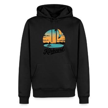 Kiteboard Abenteuer: Surfen mit Stil im - Männer Premium Bio Hoodie - Schwarz - Vorne - Nico (187cm)