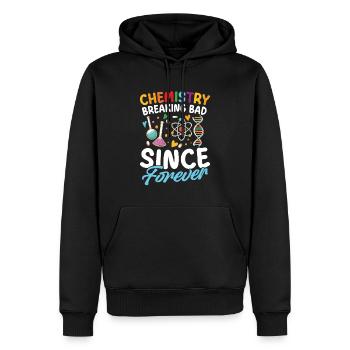 Chemistry Breaking For Ages STEM Education - Men’s Premium Organic Hoodie - black - Front - Nico (187cm)
