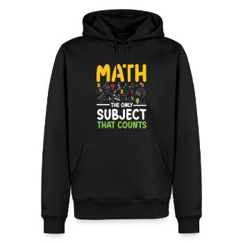 Math: The Only Subject for STEM Education - Men’s Premium Organic Hoodie - black - Front - Nico (187cm)
