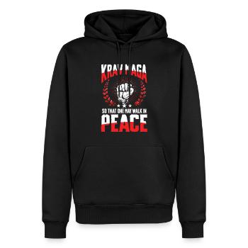 Krav Maga: So That One May Walk In Peace - Männer Premium Bio Hoodie - Schwarz - Vorne - Nico (187cm)