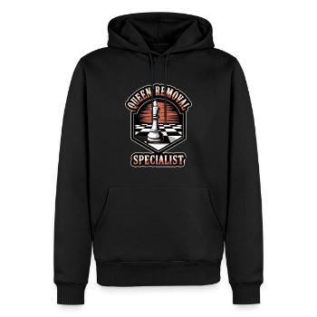 Spécialiste de l’élimination de la dame Maître de la stratégie d’échecs - Sweat à capuche Premium bio Homme - noir - Devant - Nico (187cm)