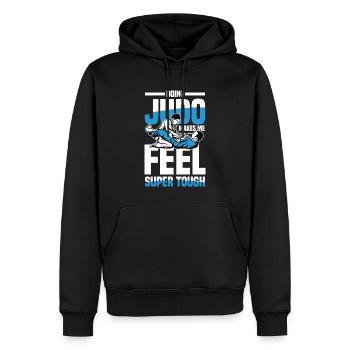 Judo Macht Mich Richtig Stark Und Super Zäh - Männer Premium Bio Hoodie - Schwarz - Vorne - Nico (187cm)