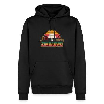 Entdecke die Schönheit von Zimbabwe: Landschaften - Männer Premium Bio Hoodie - Schwarz - Vorne - Nico (187cm)
