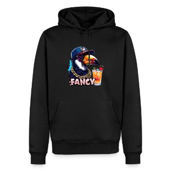 Toucan tropical fantaisie avec style - Sweat à capuche Premium bio Homme - noir - Devant - Nico (187cm)