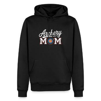 Archery Mom Target Arrow - Men’s Premium Organic Hoodie - black - Front - Nico (187cm)