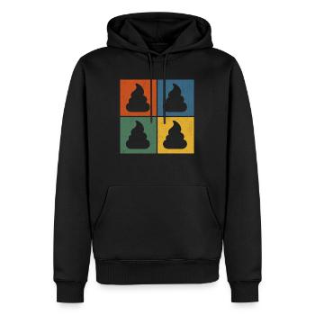 Pop Art – bunt & ironisch - Männer Premium Bio Hoodie - Schwarz - Vorne - Nico (187cm)