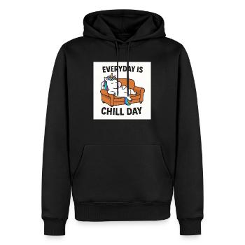 Unicorn Everyday is Chill Day - Männer Premium Bio Hoodie - Schwarz - Vorne - Nico (187cm)