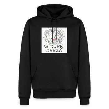 Dans le cul de Jerz - Sweat à capuche Premium bio Homme - noir - Devant - Nico (187cm)