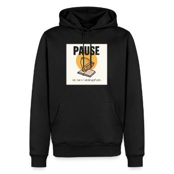 Fichier 000000002F9061F4A9135F02C410978B - Sweat à capuche Premium bio Homme - noir - Devant - Nico (187cm)