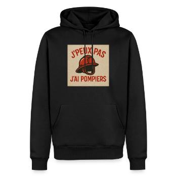 Ich kann keine Feuerwehrleute haben - Männer Premium Bio Hoodie - Schwarz - Vorne - Nico (187cm)