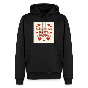 Der beste Vater der Welt - Männer Premium Bio Hoodie - Schwarz - Vorne - Nico (187cm)