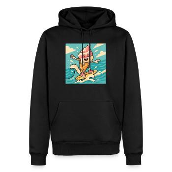Surfer – Sommerspaß & Frische - Männer Premium Bio Hoodie - Schwarz - Vorne - Nico (187cm)