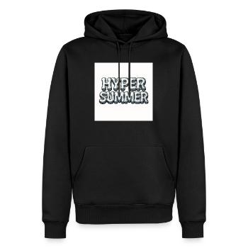 HYPER SUMMER – Summer in a big way - Men’s Premium Organic Hoodie - black - Front - Nico (187cm)