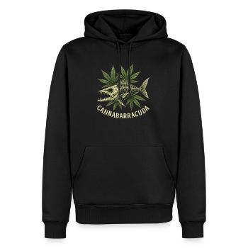 Cannabarracuda - Männer Premium Bio Hoodie - Schwarz - Vorne - Nico (187cm)