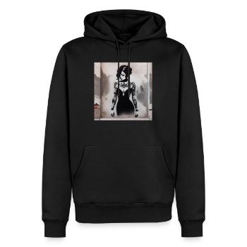 Graff woman ink - Sweat à capuche Premium bio Homme - noir - Devant - Nico (187cm)