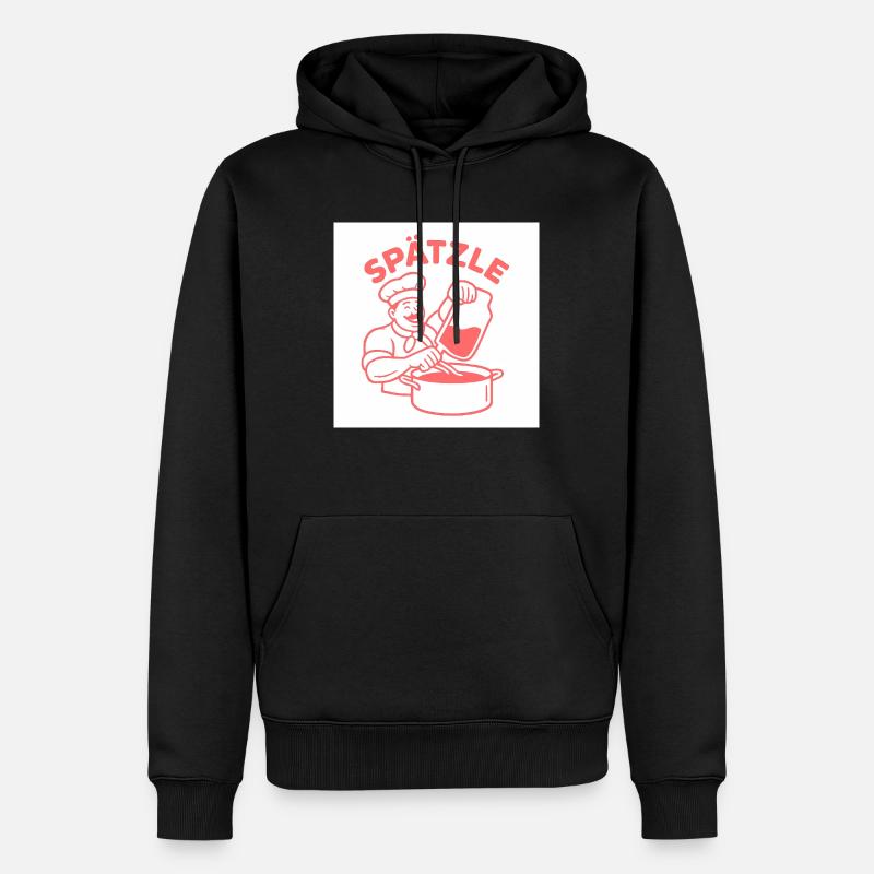 Spätzle - Männer Premium Bio Hoodie - Schwarz