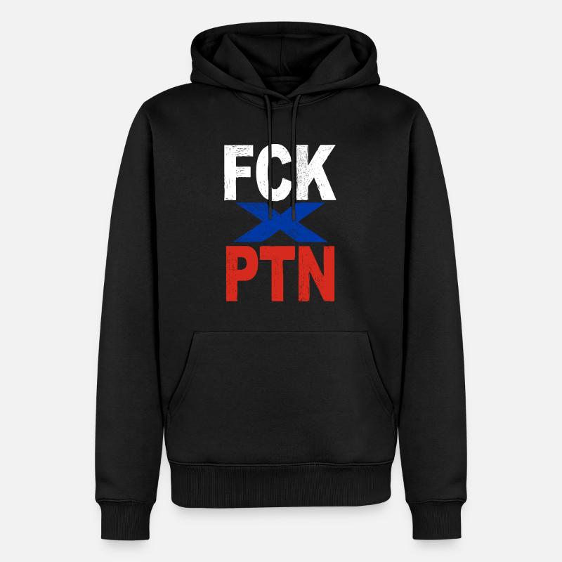 FCK PTN - Sweat à capuche Premium bio Homme - noir