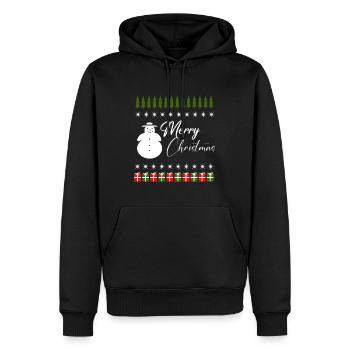 Ugly merry Christmas - Men’s Premium Organic Hoodie - black - Front - Nico (187cm)