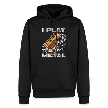 Tubist am Tuba spielen - Männer Premium Bio Hoodie - Schwarz - Vorne - Nico (187cm)