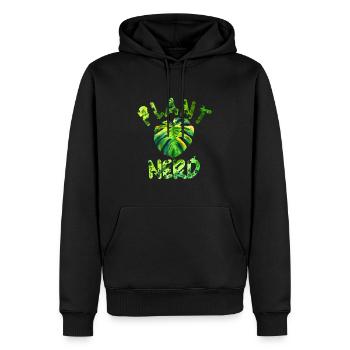 Plante Monstera pour les amoureux des plantes - Sweat à capuche Premium bio Homme - noir - Devant - Nico (187cm)