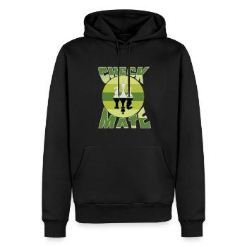 denk wie ein Schachmeister - Männer Premium Bio Hoodie - Schwarz - Vorne - Nico (187cm)