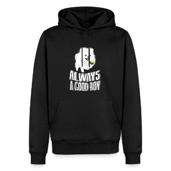 Pomeran immer ein guter Junge - Männer Premium Bio Hoodie - Schwarz - Vorne - Nico (187cm)