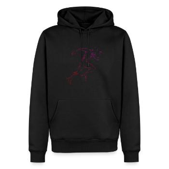 Hommes Cross Country Course Course à pied Jogging - Sweat à capuche Premium bio Homme - noir - Devant - Nico (187cm)