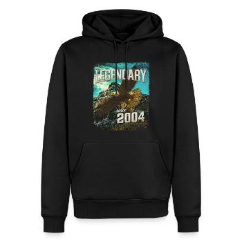 Légendaire depuis 2004 - Sweat à capuche Premium bio Homme - noir - Devant - Nico (187cm)