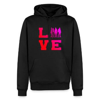 Climbers Men Bouldering Bouldering Climbing - Men’s Premium Organic Hoodie - black - Front - Nico (187cm)
