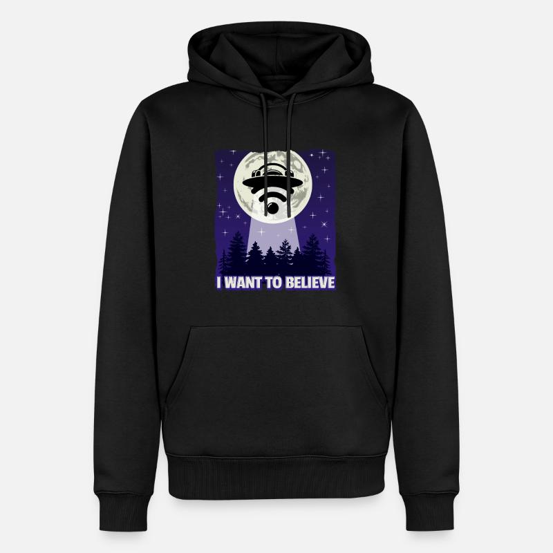 Ich möchte RSS glauben - Männer Premium Bio Hoodie - Schwarz