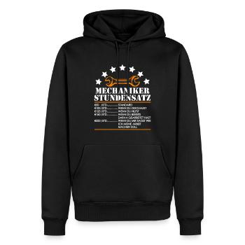 Mechaniker Stundensatz schwarz Kfz Auto Mechaniker - Männer Premium Bio Hoodie - Schwarz - Vorne - Nico (187cm)